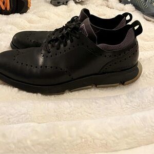 Cole Haan ZeroGrand Black Leather Oxfords Sleek Design
